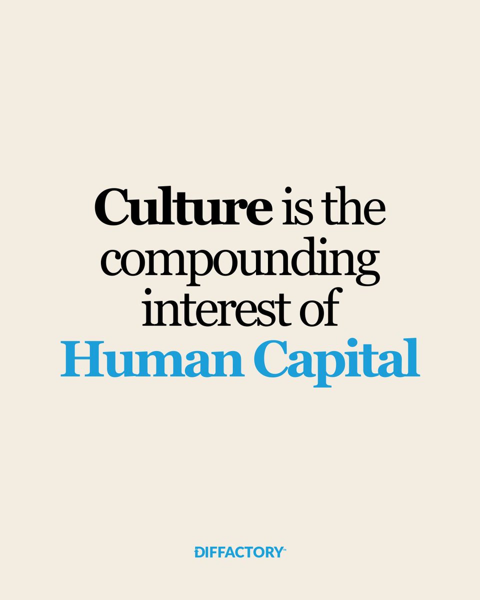 Diffactory's tweet image. When people love where they work, they stay.

When they stay, systems stick.

And when systems stick, your business becomes more valuable with or without you in the room.

You don’t build Human Capital by accident. You build it by creating a place people are proud to call *ours*