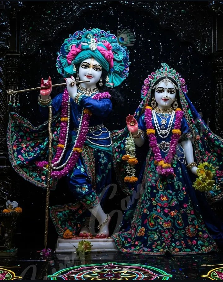 🌿🥀"राधा कृष्ण की झलक लिए, शुभ रात्रि! 🌙💖"🥀🌿