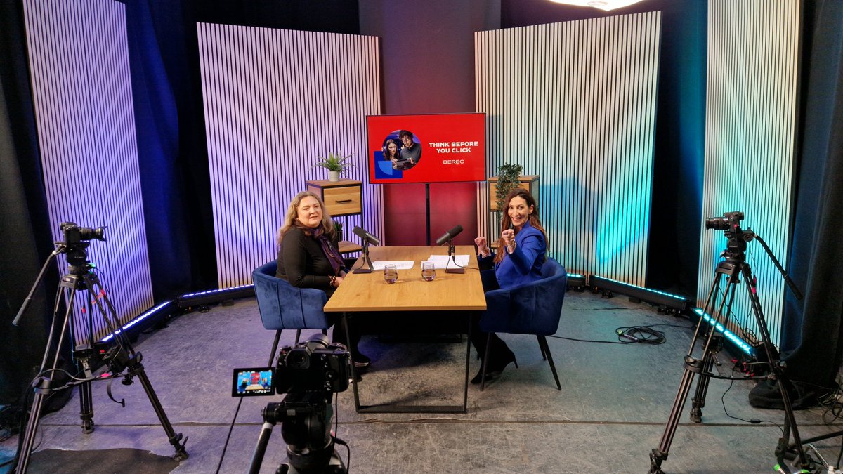 BERECeuropaeu's tweet image. 🎙️Behind the scenes of our first-ever podcast recording

Featuring the Co-Chairs of the #BEREC #EndUser Working Group, we unpack why #DigitalFraud is growing, why it is more than a technical issue &amp;amp; how cooperation can empower us all.

Stay tuned!
#empoweringEUconnectivity