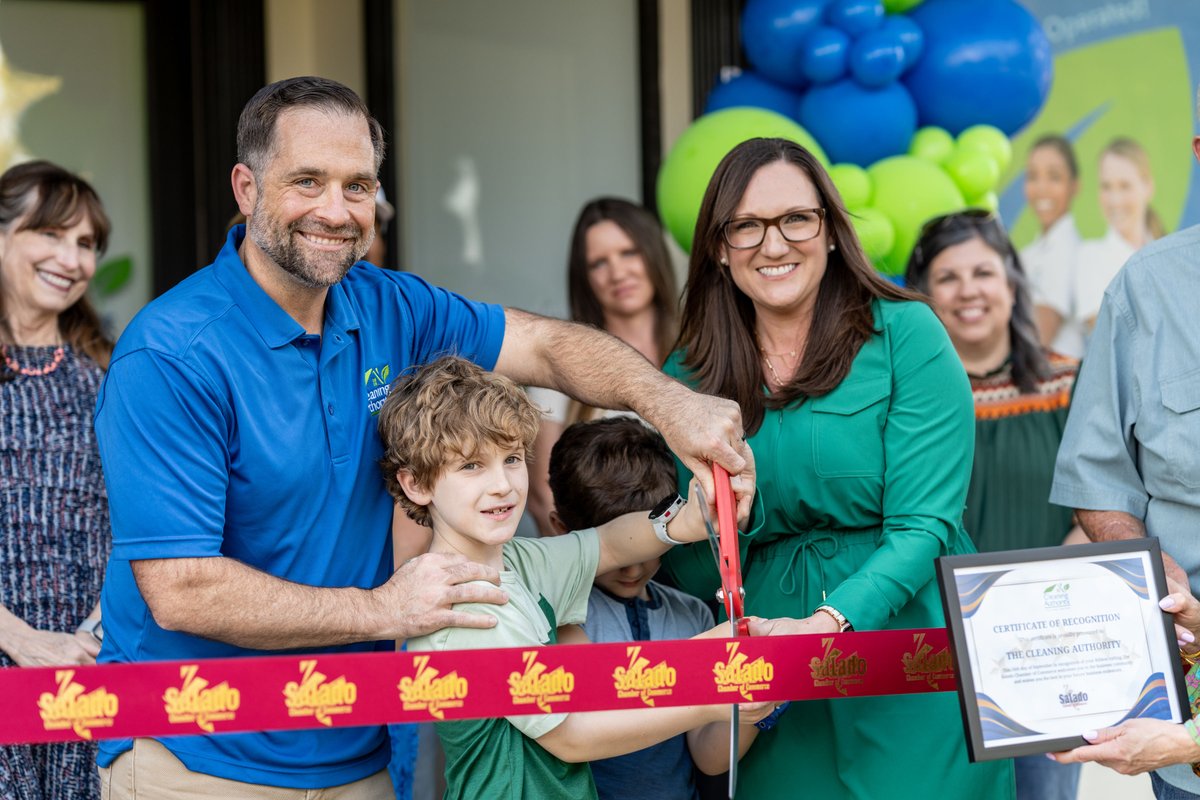 LifeatTCA's tweet image. The Cleaning Authority - Central Texas is officially open and ready to sweep the Texas off its feet!
We’re excited to welcome them to the TCA Family. Let the clean adventures begin!
#LifeAtTCA #RibbonCutting #TCAFamily