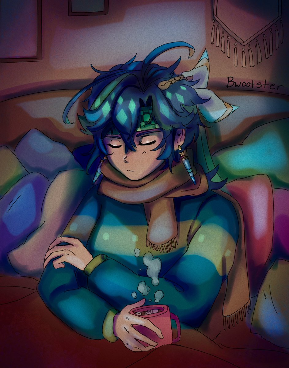 bwootster's tweet image. He’s sleeping ur honor
#Kinich #GenshinImpact