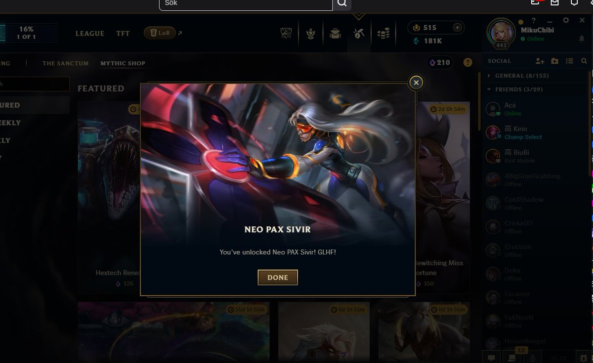 I finally own Neo Pax Sivir. Thank you Guma &lt;3
