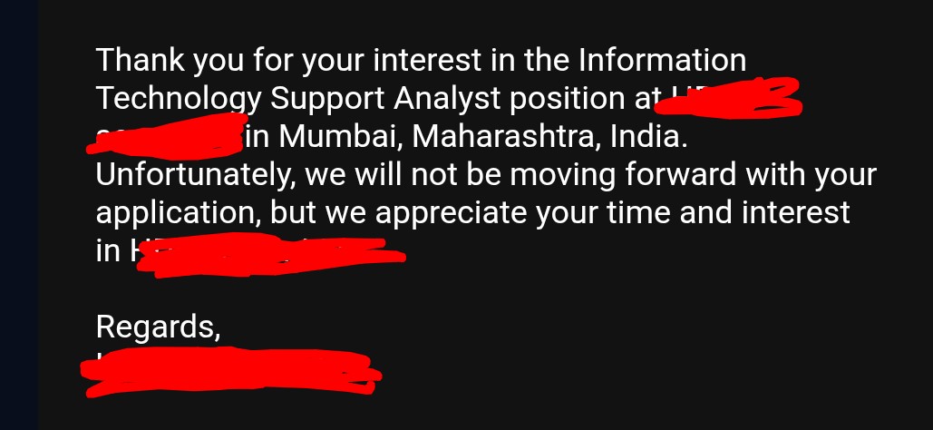 Priya_dev_exe's tweet photo. Hi. I got rejected from 3 companies today. 

#Rejection #Findingnewjob https://t.co/q00S6aPn7f