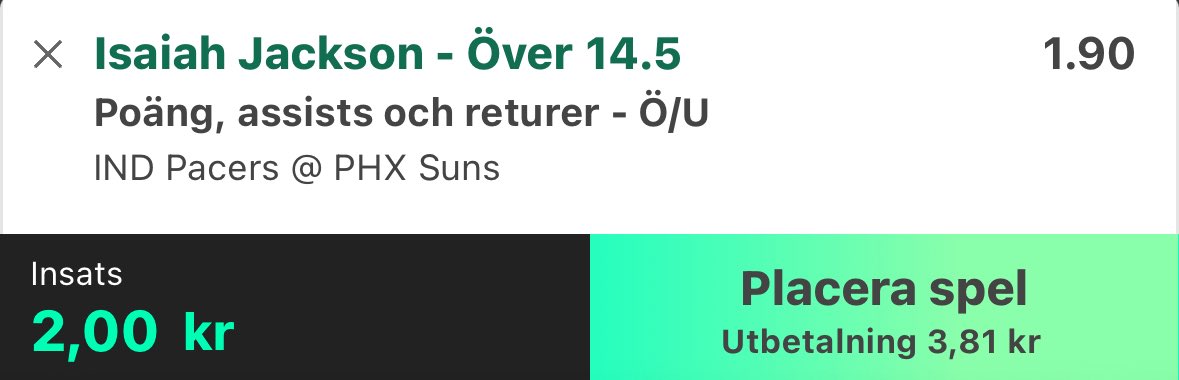 NBA Freebie #1 correct line is around 17.5