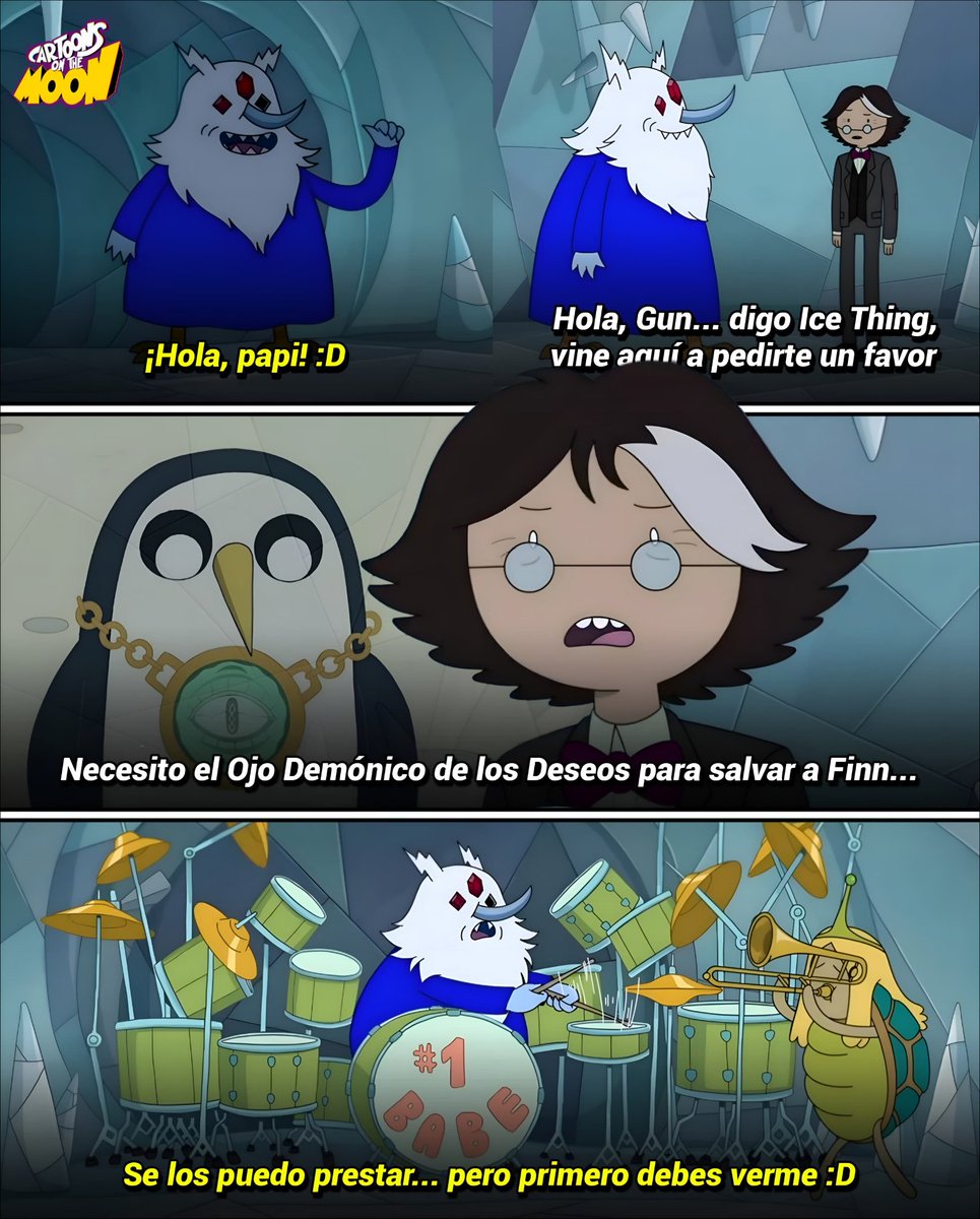 Gunter (Ice Thing) volvió para dar su joyería reguetonera en Fionna y Cake