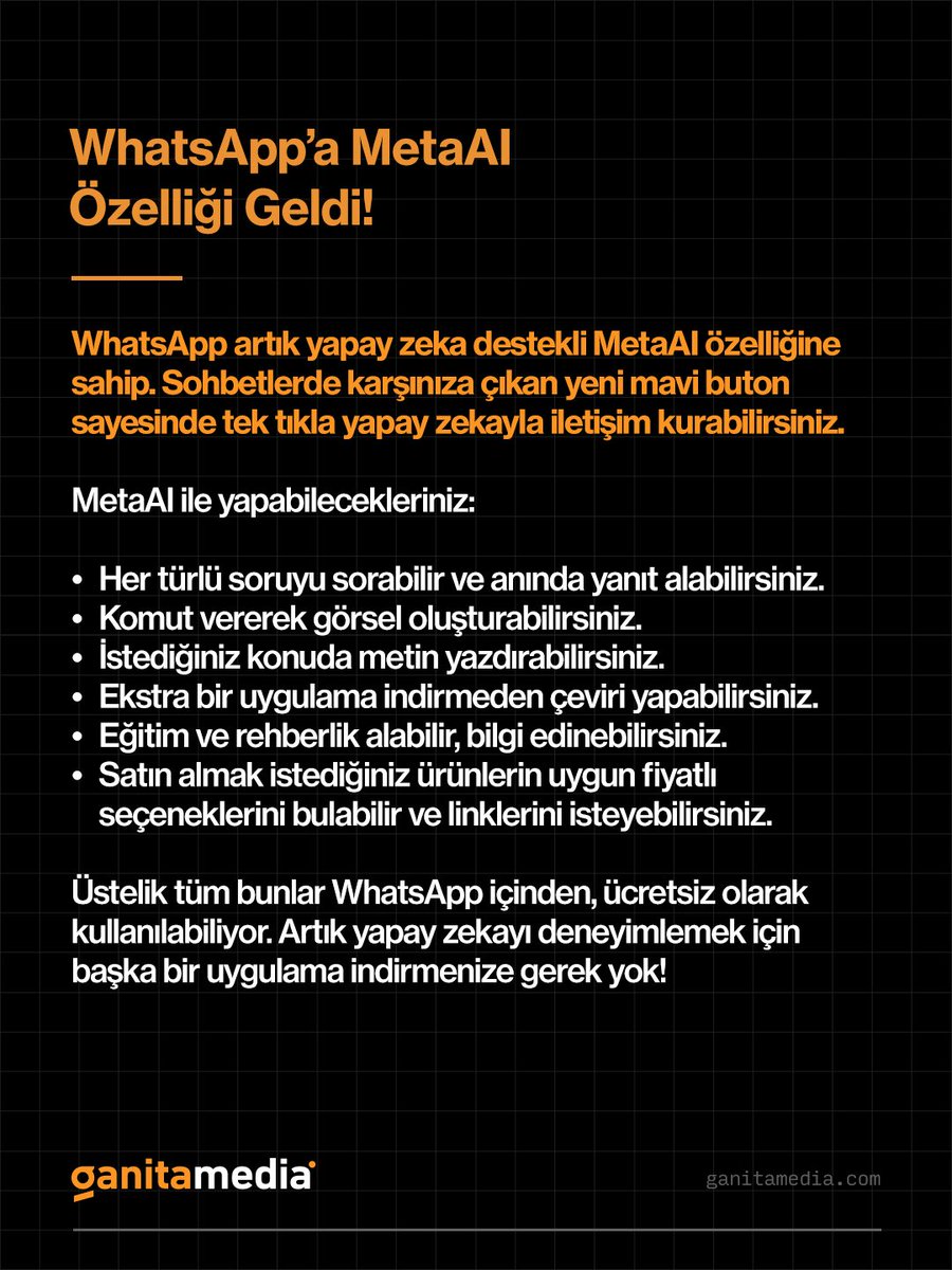 #WhatsApp’a MetaAI Özelliği Geldi! 🤖