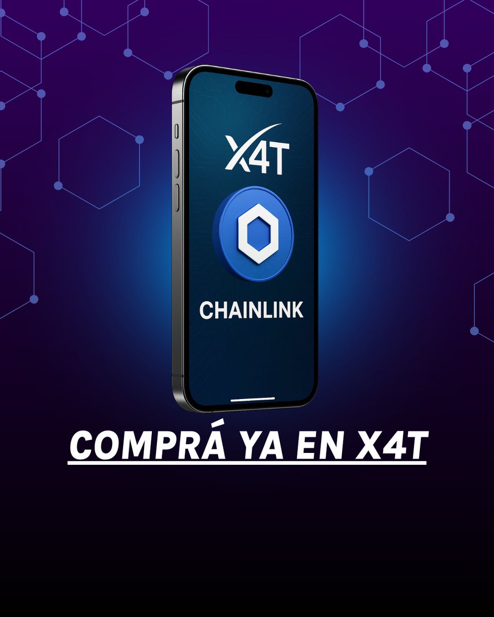 ¡CHAINLINK (LINK) ya está en X4T! 
Más seguridad y precisión para DeFi, pagos y automatizaciones en Web3.
Disponible AHORA en X4T — Adquirilo en segundos.