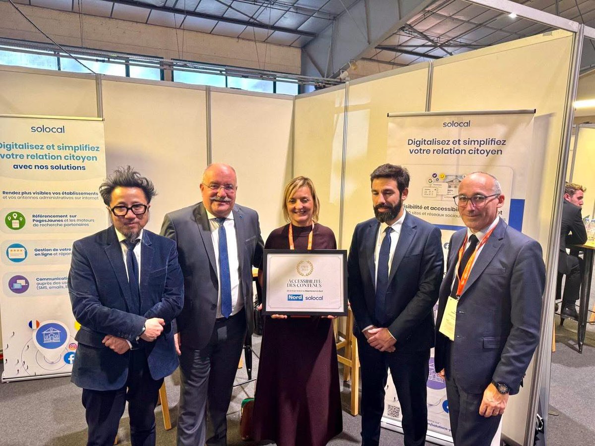 🏠Des lieux d’accueil mieux identifiés et plus accessibles en ligne. 

<a href="/christianpoiret/">Christian POIRET</a> et <a href="/sylvieclerc4/">sylvie clerc</a> ont reçu aujourd’hui le prix <a href="/Solocal/">solocal</a> de l’accessibilité des contenus pour le Département du #Nord, lors du congrès des Départements de France à Albi 👏

Entre 2024 et 2025,