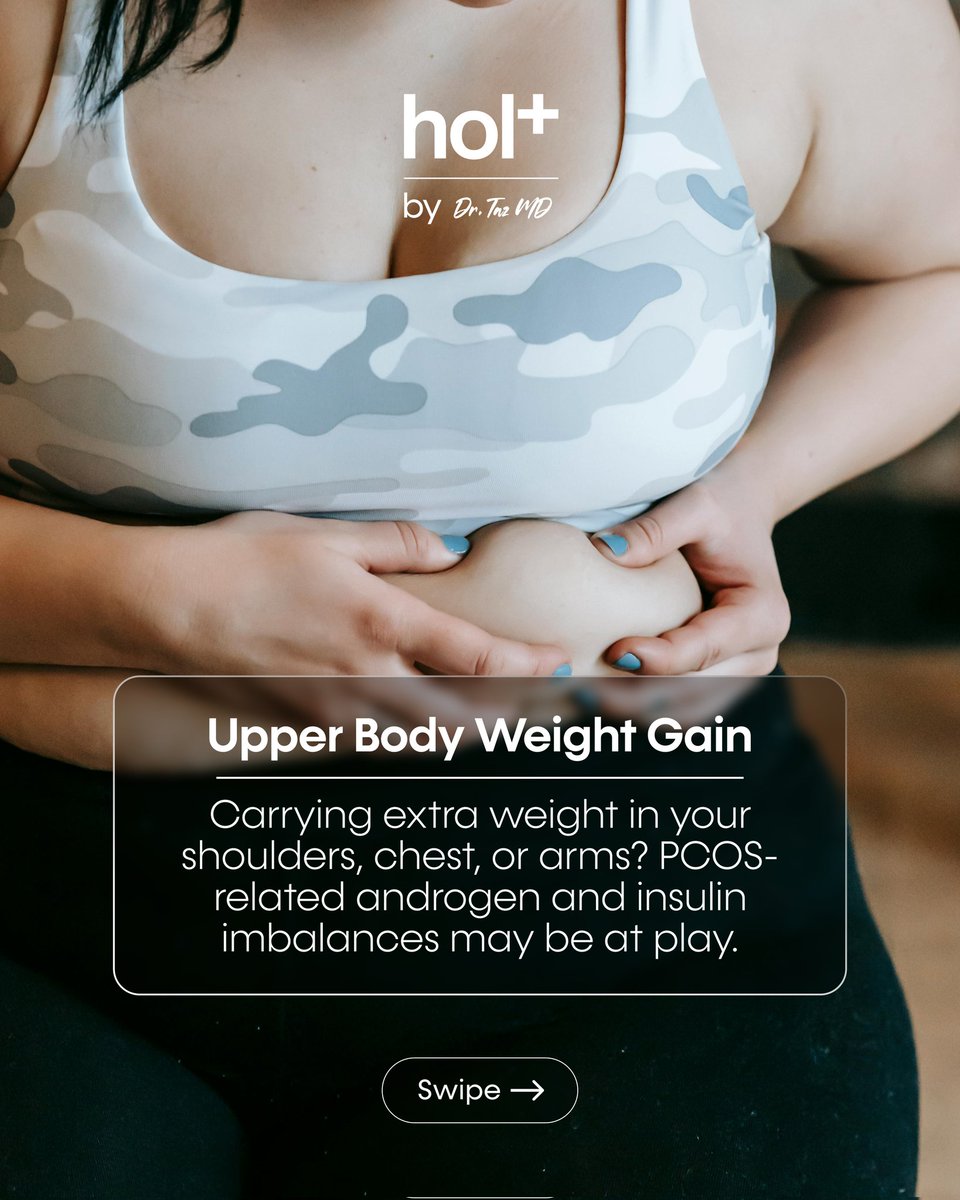 drtazmd's tweet photo. PCOS isn’t always obvious, your body often gives subtle signs before a formal diagnosis. From oily skin and acne to mood swings, fatigue, and upper body weight gain, these hidden symptoms can point to underlying hormone imbalances like androgen dominance or estrogen dominance. https://t.co/r3GA9MCGuh