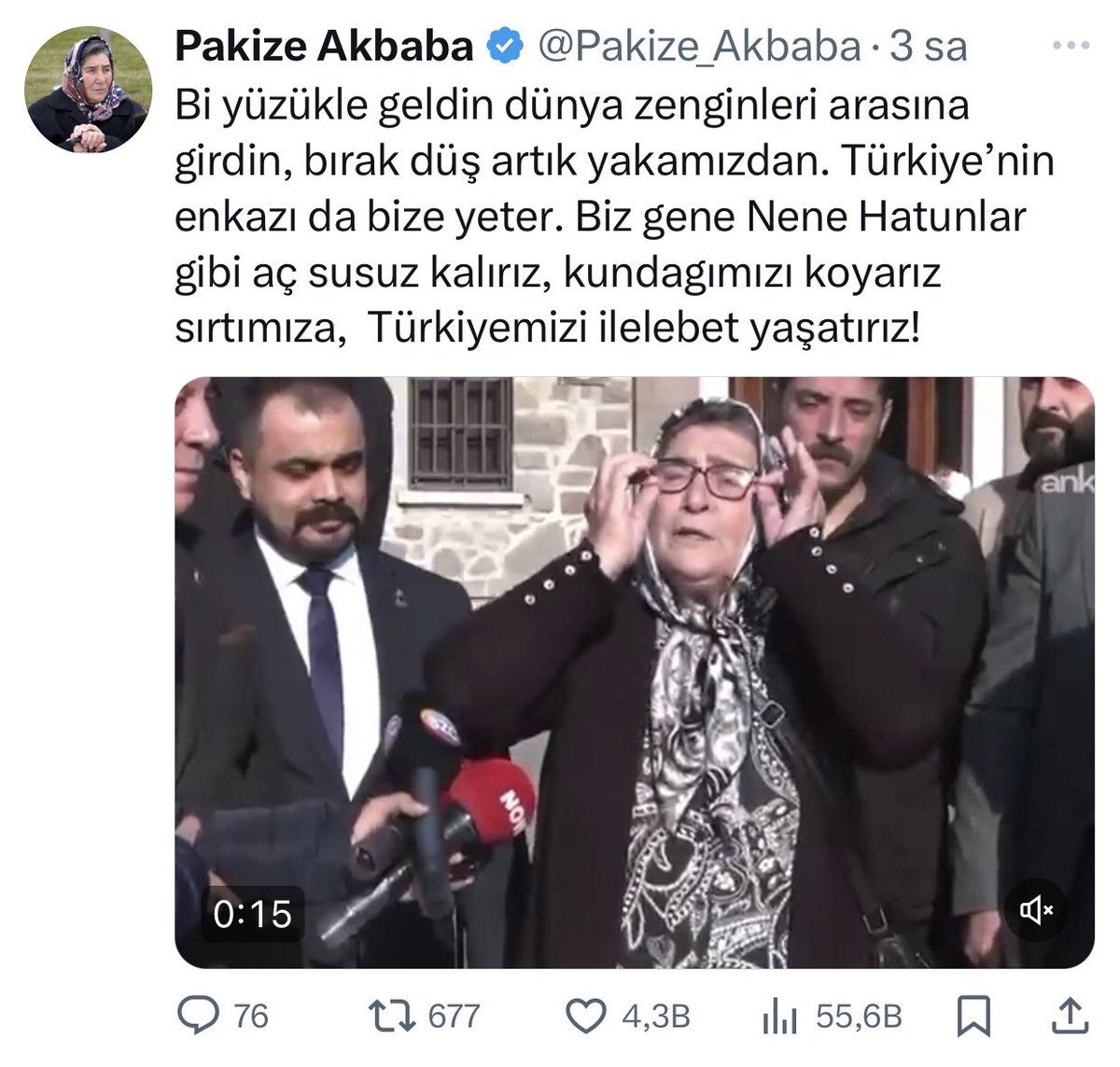yusufbozan0234's tweet photo. Bak Pakize Ana...
Şehidimize hürmetten sana ana diyorum. Ama biz şehidimize hürmetten sustuğumuz sürece sen soyadın gibi #akbaba gibi davranmaya devam ediyorsun.”
📌Bak Pakize Ana... Siz #akbaba olabilirsiniz ama biz leş değiliz
📌Bak Pakize Ana... Ben bu söze bayılıyorum umarım sizde payınıza düşeni alırsınız."
Şeytanlık yapmayı biliyorsanız,
Taşlanınca da şikayet etmeyeceksiniz!
📌Bakın Pakize Ana...
Eğer derdiniz şehitlerimiz ve terörsüz bir Türkiye ile çözüm süreci olsaydı, CHP'den milletvekili adayı olduğunuzda, partiniz CHP'nin kapı kapı dolaşıp 🗳 Her evde HDP'ye bir oy, CHP'ye bir oy demesiyle tepki gösterirdiniz.
📌Bakın Pakize Ana...
Biz bu tiyatrolara çok alışmış bir milletiz, alıştık alıştık da bu sefer oyuncunun bir şehidimizin annesi olması bizi derinden üzüyor.🥹