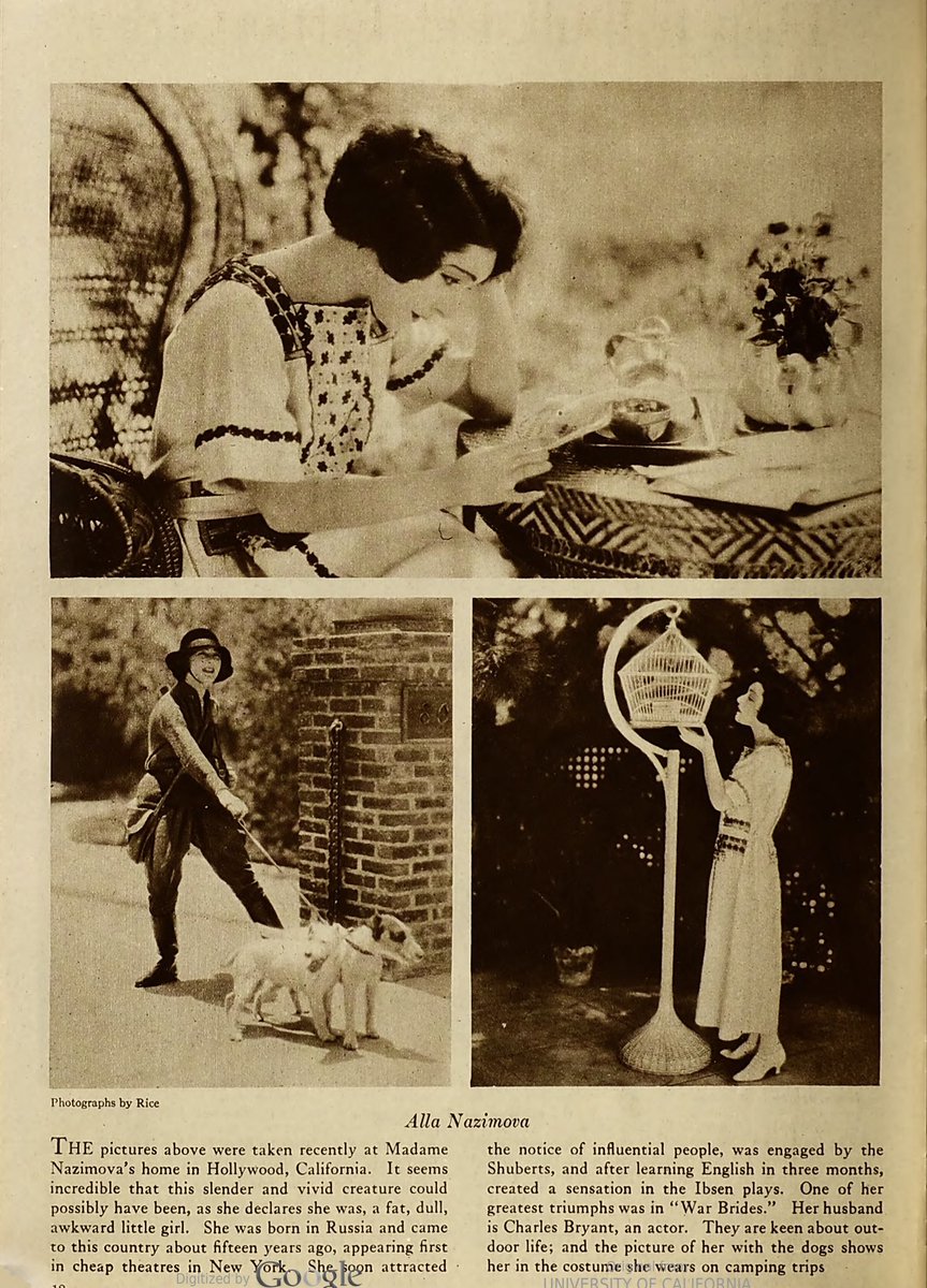 Alla Nazimova featured in The American Magazine, 1922