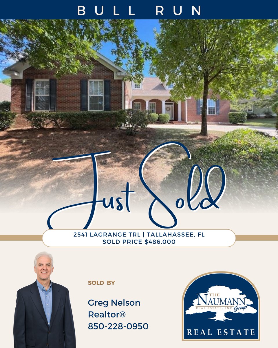 TheNaumannGroup's tweet image. SOLD! ✨ 

Our team is helping clients across North Florida with smooth closings, from established neighborhoods to new builds. Ready to make your move? Call us at 850-325-1681! 🏡

#NaumannGroup #RealEstate #FloridaLiving