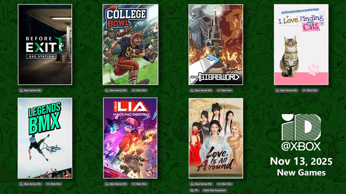 The end of the week is on its way, but new indies are here for you today! Check out the 7 new indie games launching on Xbox! 💚 

Find links to each game in the comments below 🔗 ⬇️