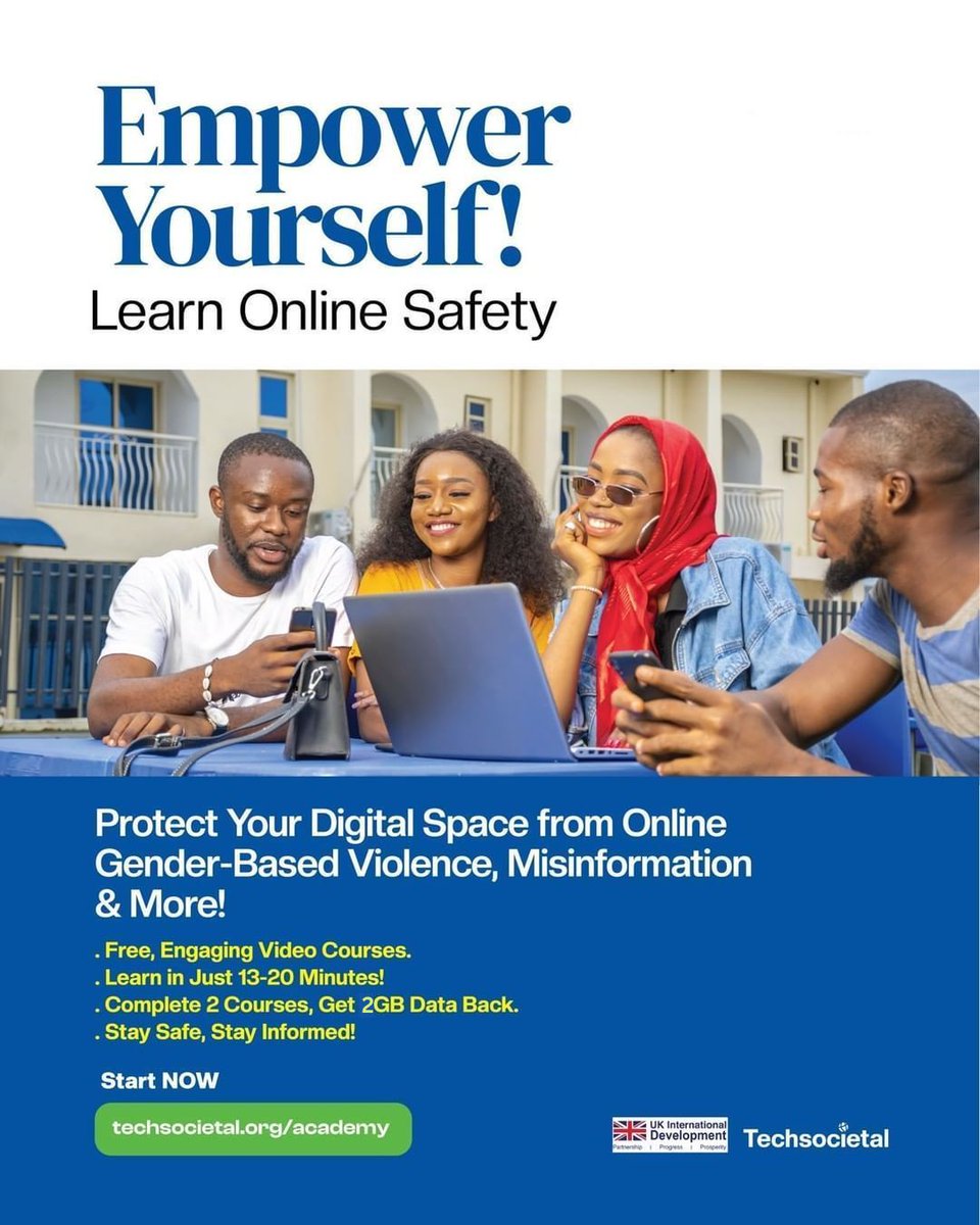 TechSocietal's tweet image. In today’s world, digital literacy is power — and safety is the foundation of that power. Our free, practical online courses cover everything you need to navigate the digital world safely, including:

✅ Online image safety &amp;amp; sextortion prevention
✅ Fact-checking and identifying…