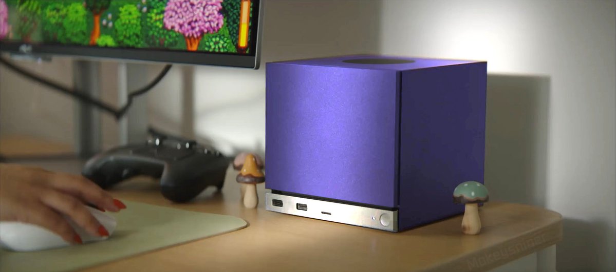 i made a mockup of the Gabecube in the Gamecube color