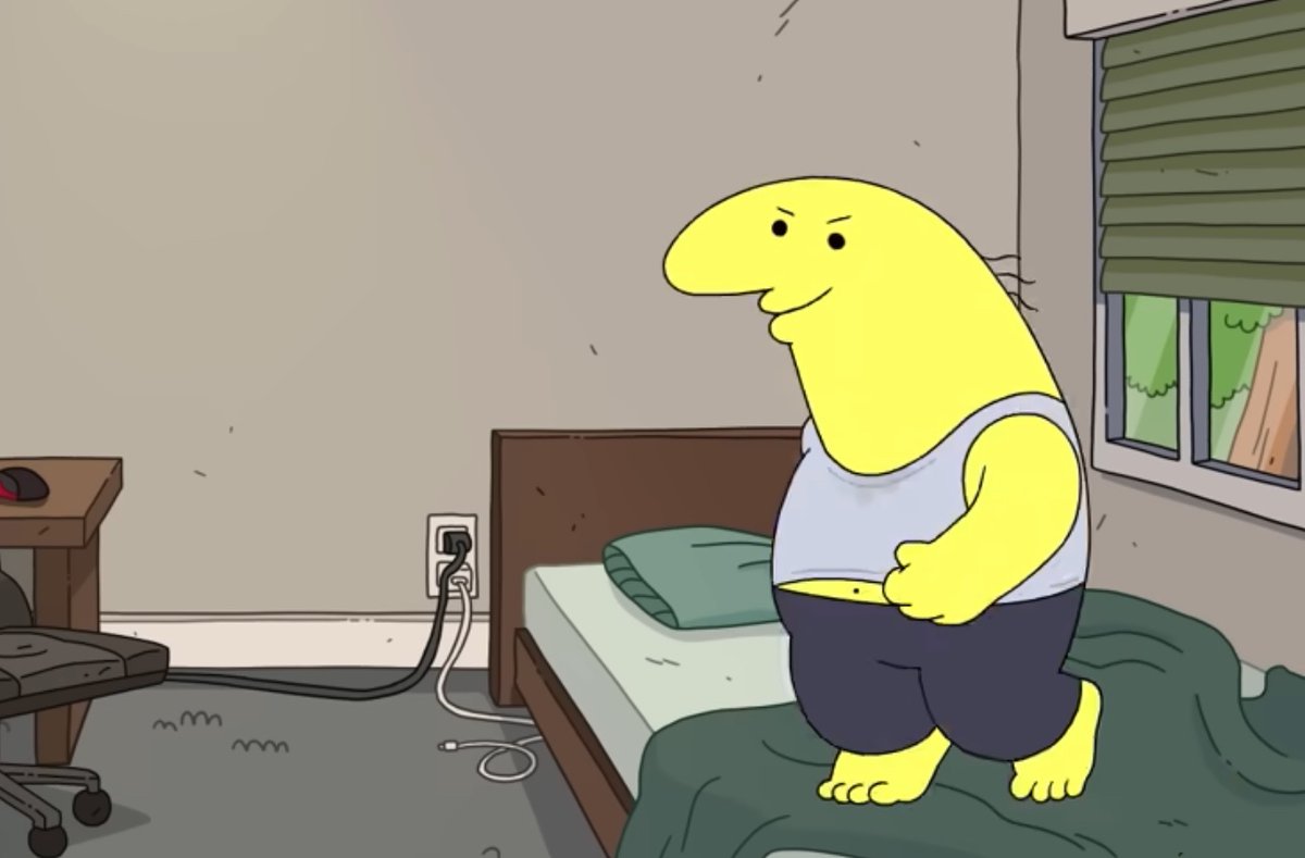 Why does he walk out of the bed like this stop walking on air