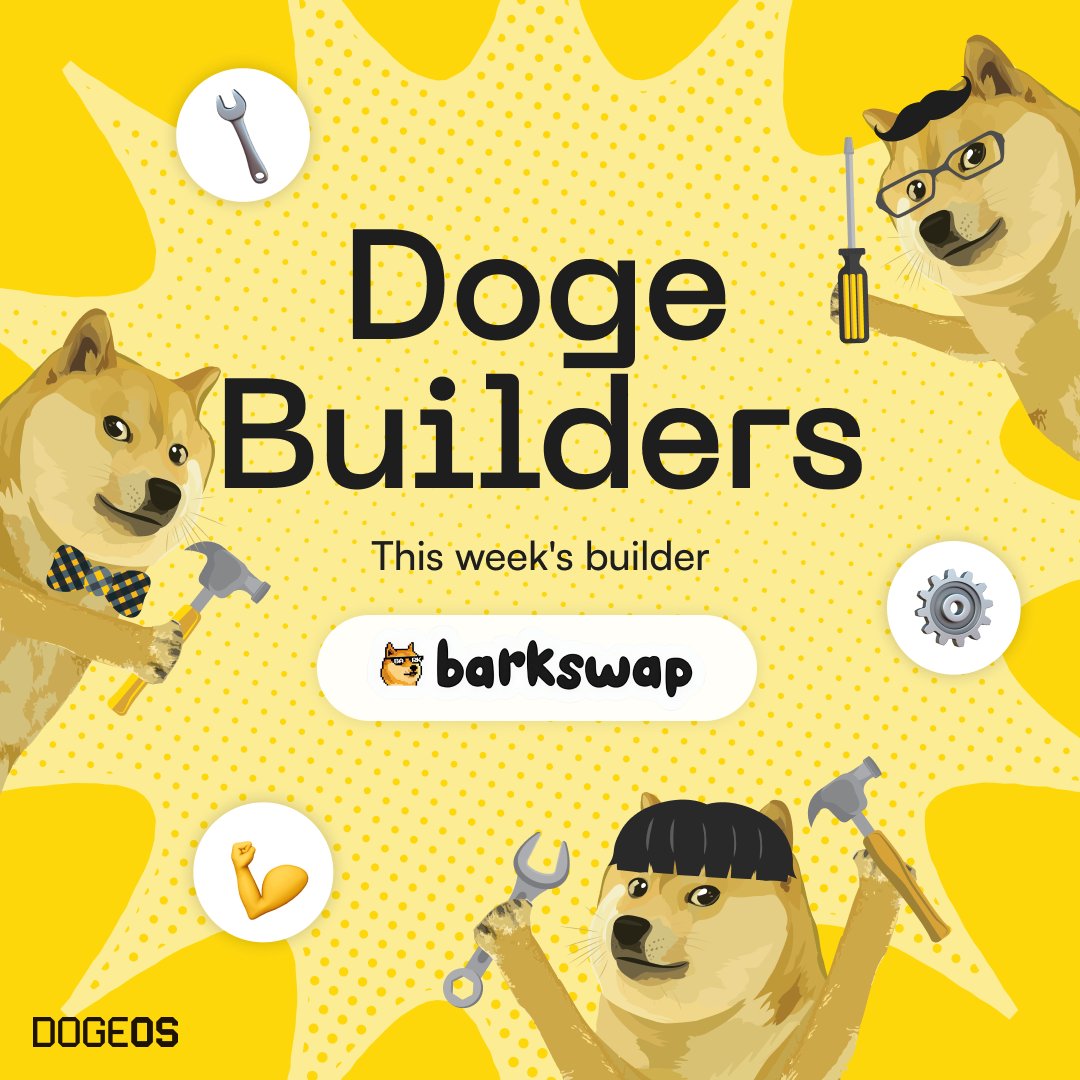DogeOS's tweet photo. Welcome to Doge Builders - our weekly series spotlighting apps building real utility on DogeOS.

This week's featured builder: @bark_swap - bringing one of the first Doge-native DEXes straight to the ecosystem.

Let's dive in 👇 https://t.co/nP2gH42EI4