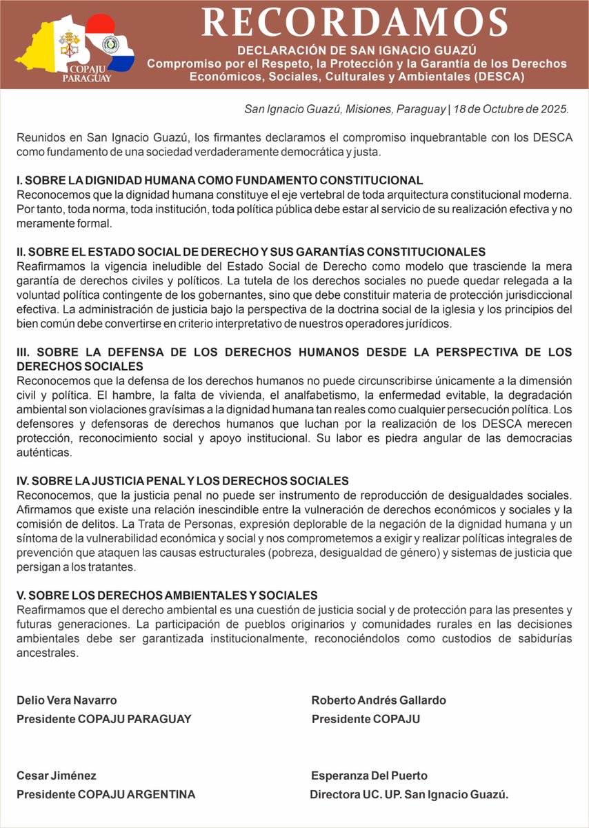 COPAJU-CAPÍTULO PARAGUAY (@copajucap) on Twitter photo 