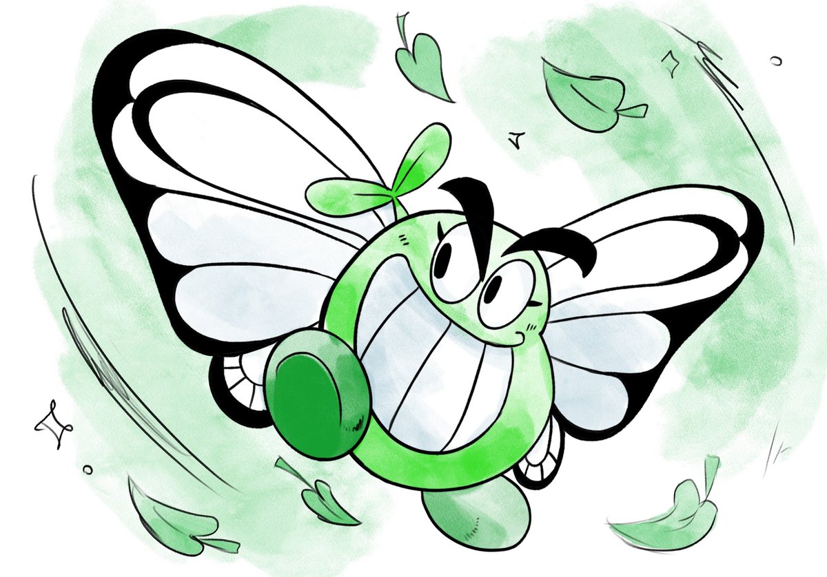 Sketching my Super Mariomon team part 4:  
Beanie, By sheer coincidence the only female mon in my team
#SuperMario