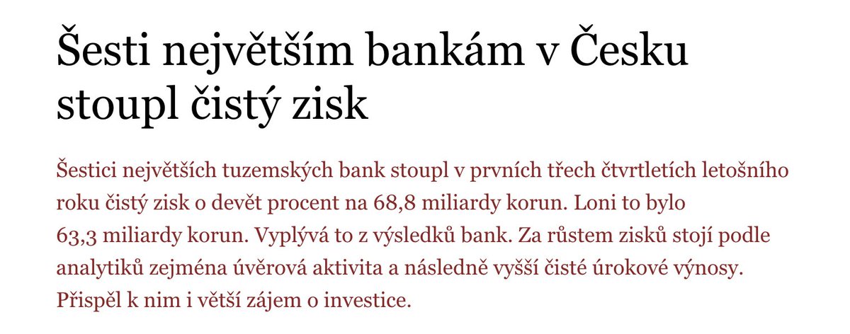 mmt_cz's tweet image. Fiala při demisi řekl prezidentovi, že je hrdý na výsledky své vlády. Řadí mezi ně jistě i pohádkové zisky, které tečou do nadnárodních soukromých bank. Fiala pro to udělal maximum, včetně odpuštění daně z neočekávaných zisků, ostatně zástupci bank byli jeho nejbližšími poradci.