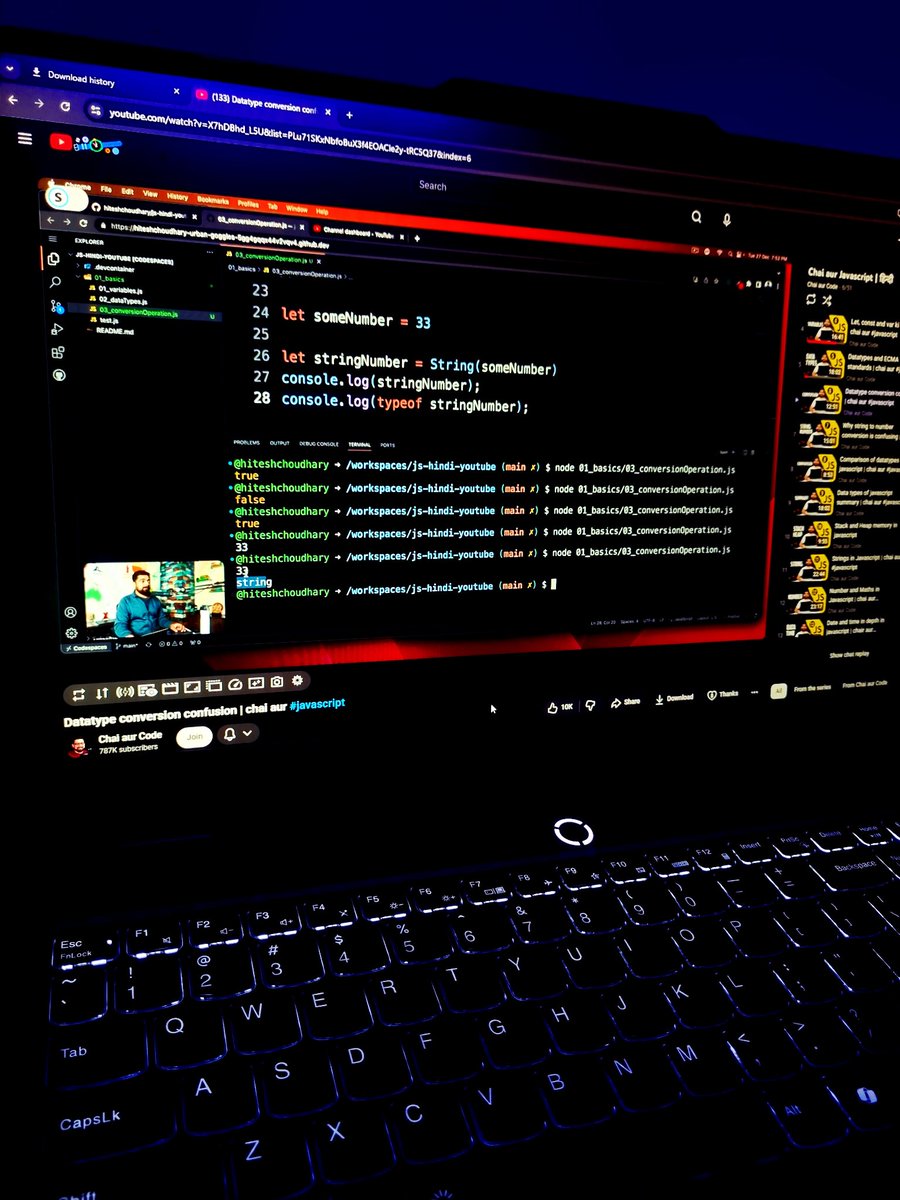 Komalkant_M's tweet image. Day : 5/30 Days of Code🚀
#30DaysOfCode #30DaysOfLearningJava

Watched the 5th Video of Java by chai aur code  @Hiteshdotcom @ChaiCodeHQ . Learnt the conversion operations of differnt datatypes.