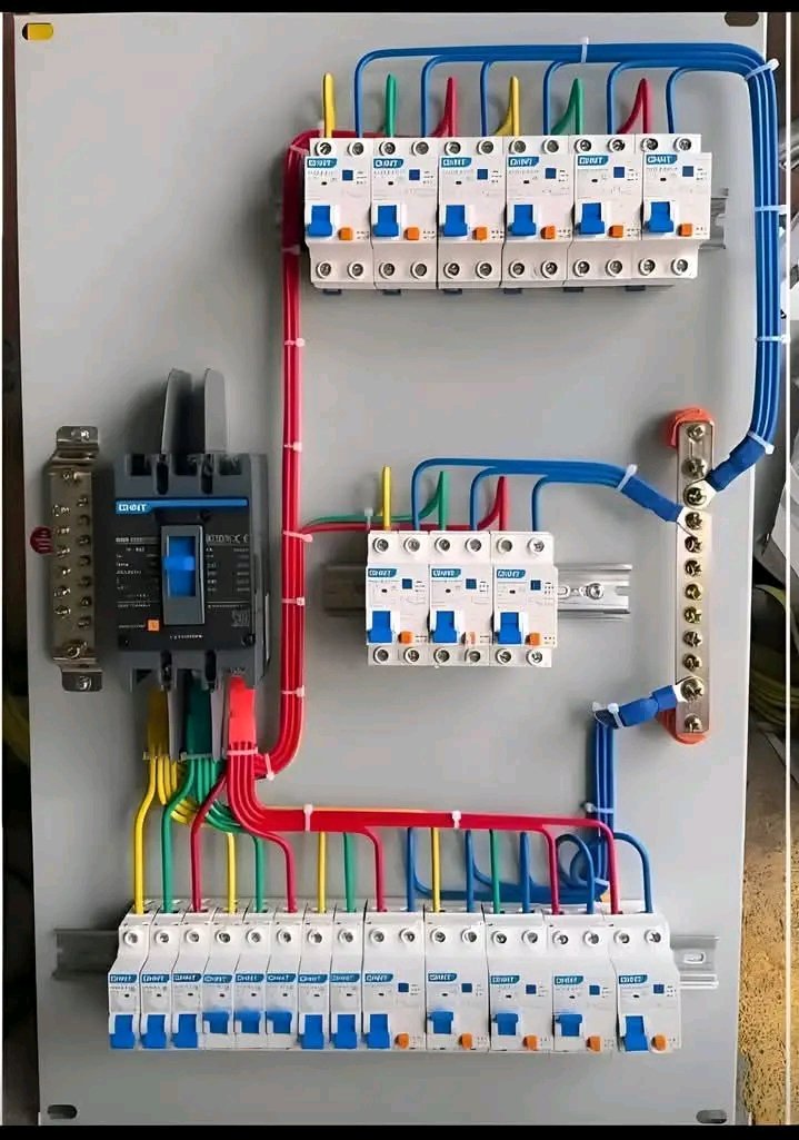uniforce_energy's tweet image. A well-organized electrical distribution panel ensures safety and reliability. Neat wiring, proper color codes, and well-labeled breakers prevent overloads, short circuits, and confusion during maintenance.
Clean panels save lives.