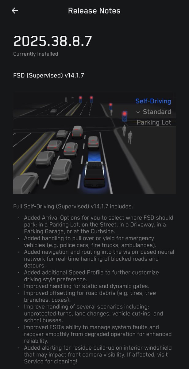 Wabibi's tweet image. Thanks Tesla, hyped to try FSD 14.1.7 on my CT 📐