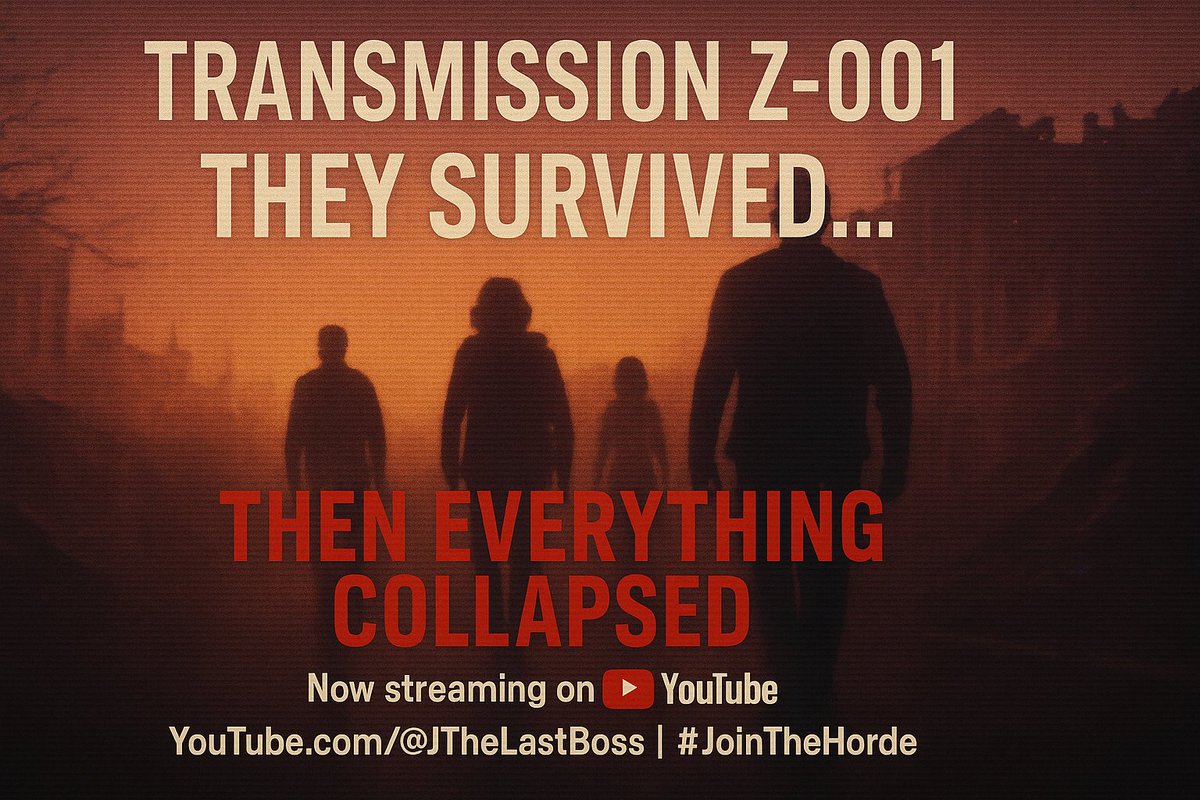 jthelastboss's tweet photo. Transmission Z-001 — They Survived… Then Everything Collapsed.

The first Outbreak File is now active.
Watch the full recording on YouTube.
🎥https://t.co/1dYLGwX6Ge
🔗 https://t.co/YXJP08BWbd

#JoinTheHorde #OutbreakFiles #ZombieLore #FoundFootageStyle #ApocalypseVibes #zombie https://t.co/ubrHt6eM8h