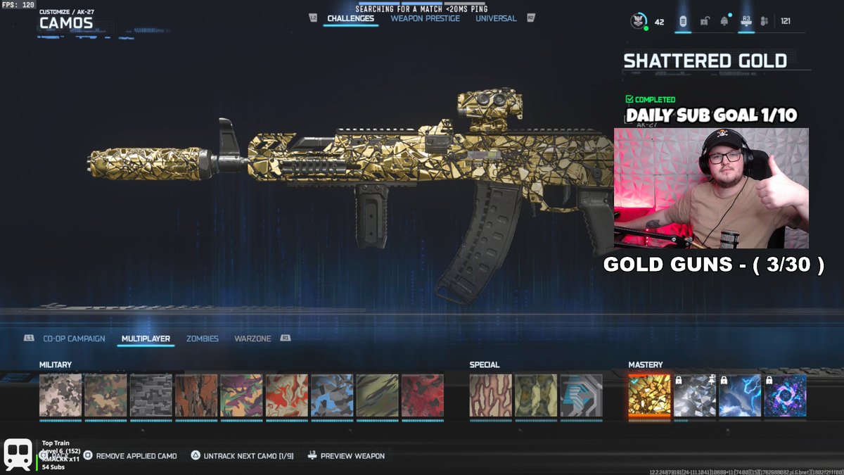 Finishing my first bo7 session on 3/30 guns gold 

We take that catch you all tomorrow morning ! 

Keep your eyes on YT we about to get cooking 👨‍🍳