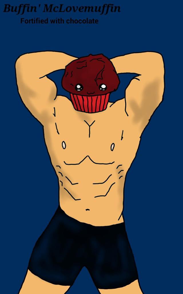 FawksPlays's tweet image. This was the first drawing I ever did on tablet. His name is Buffin McLovemuffin. 

He is fortified with chocolate and love.