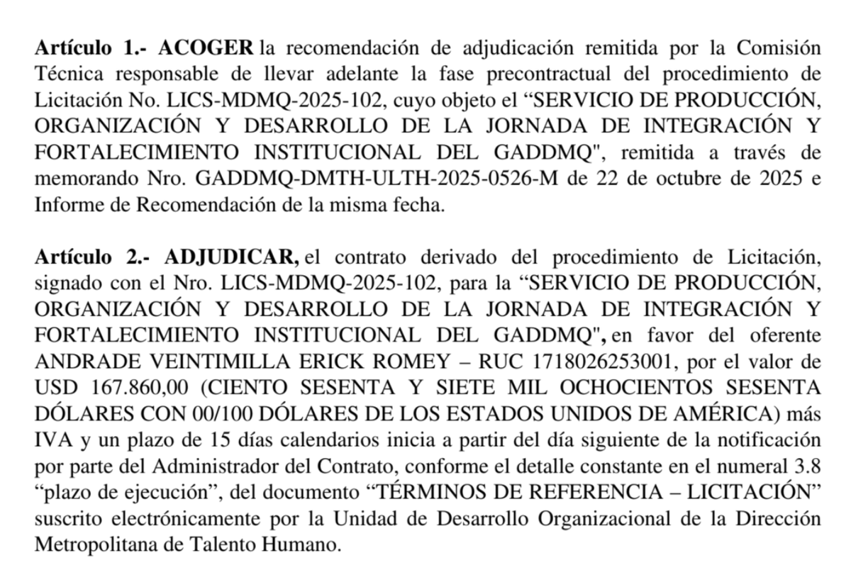 El chancho más aniñado y con sobreprecio. La alcaldía de Pabel Muñoz adjudicó el pasado 22 de octubre un contrato para la realización de una fiesta dedicada a 5000 empleados municipales, a fin de reducir su estrés. Pero se pusieron valores exagerados: por un plato de hornado con