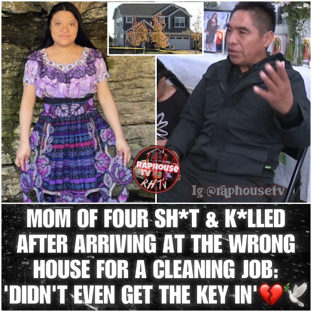raphousetv2's tweet image. Mom Of Four Shot &amp;amp; Killed After Arriving At The Wrong House For A Cleaning Job: "Didn't Even Get The Key-In'