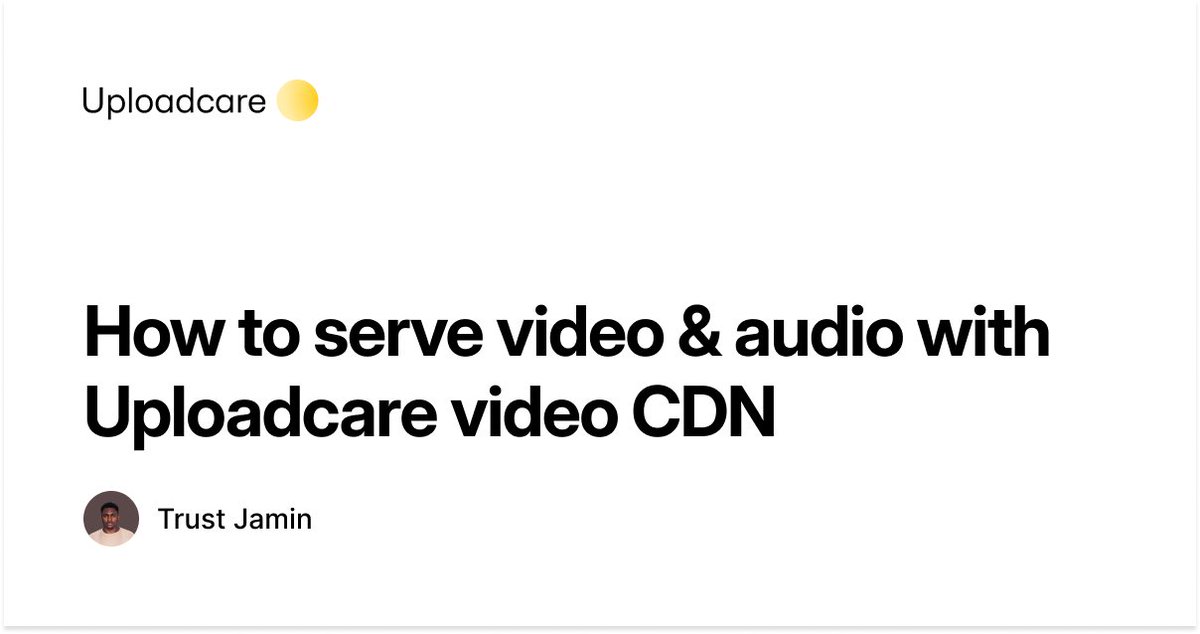 Uploadcare's tweet image. Serving fast, reliable video is tough when you’re juggling formats, compression, and quality across devices.

Read the guide: uploadcare.com/blog/serve-vid…

#uploadcare #cdn #video #developers #webperf