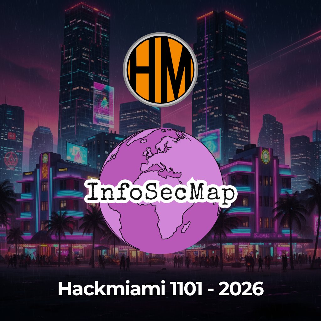 hackmiami's tweet image. HackMiami is teaming up with @InfoSecMap to spotlight the people, projects, and events that keep #InfoSec thriving across #Miami and the region. 📷
We’re proud to welcome @InfoSecMap as our #community sponsor! 📷
Find us on InfoSecMap:
📷 infosecmap.com/event/hackmiam…

#CyberSecurity
