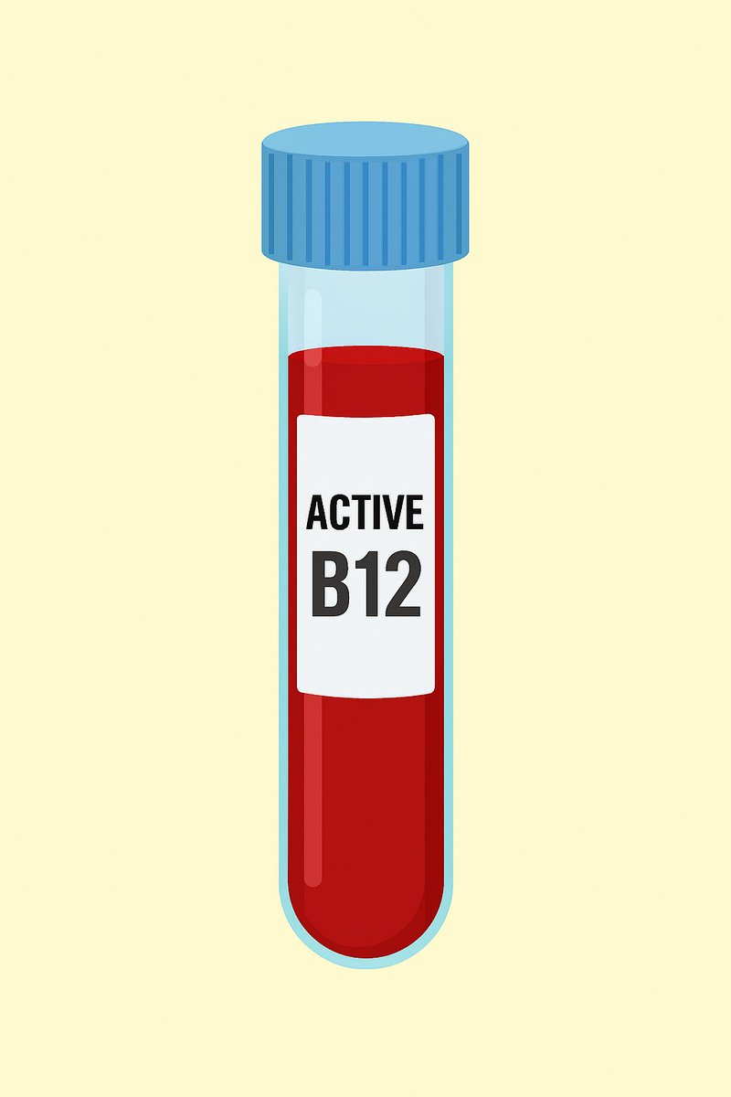 hyderabaddoctor's tweet image. Low Vitamin B12: The Hidden Cause Behind Fatigue, Tingling, and Memory Problems

Most people get their “Vitamin B12 test” done and feel reassured when it looks normal.

▶️But here’s the catch:
1. Most of that B12 in your blood is inactive, bound to a protein your body can’t…
