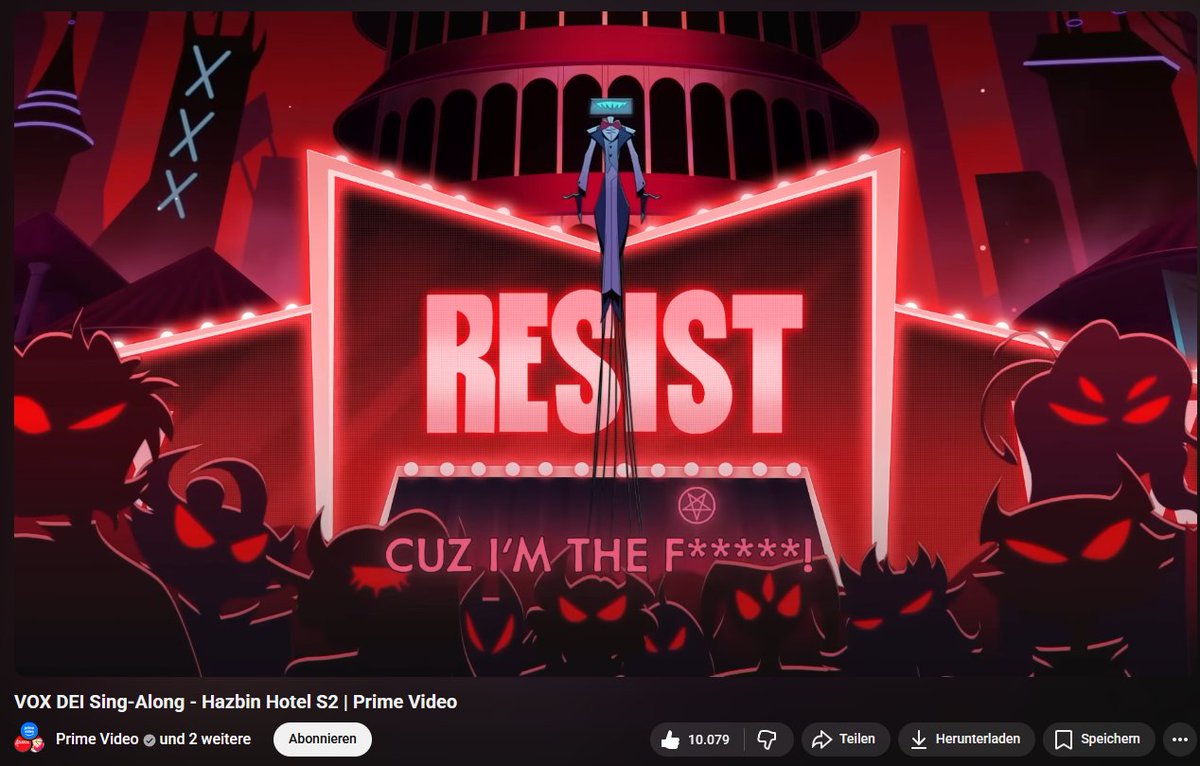 voxsprincess's tweet image. @SamHaft I realized that the prime sing along censored the lyrics which made me google the actual lyrics and found the german &quot;Führer&quot; on genius. On the episodes subtitles its the word &quot;furor which has a different meaning but sounds the same - was this intentionally?