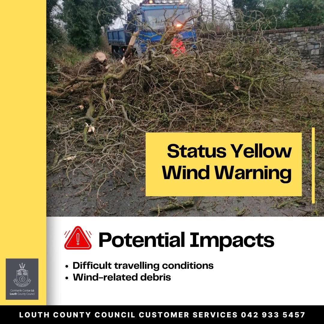 Storm Update from <a href="/cllrawatters/">Cllr Antóin Watters</a> 

⚠️ Weather Alert: Sandbags Available for Collection ⚠️
 
Localised flooding is expected in County Louth over the coming days due to a combination of high tides and persistent heavy rain. River flooding, particularly in high ground areas, poses a