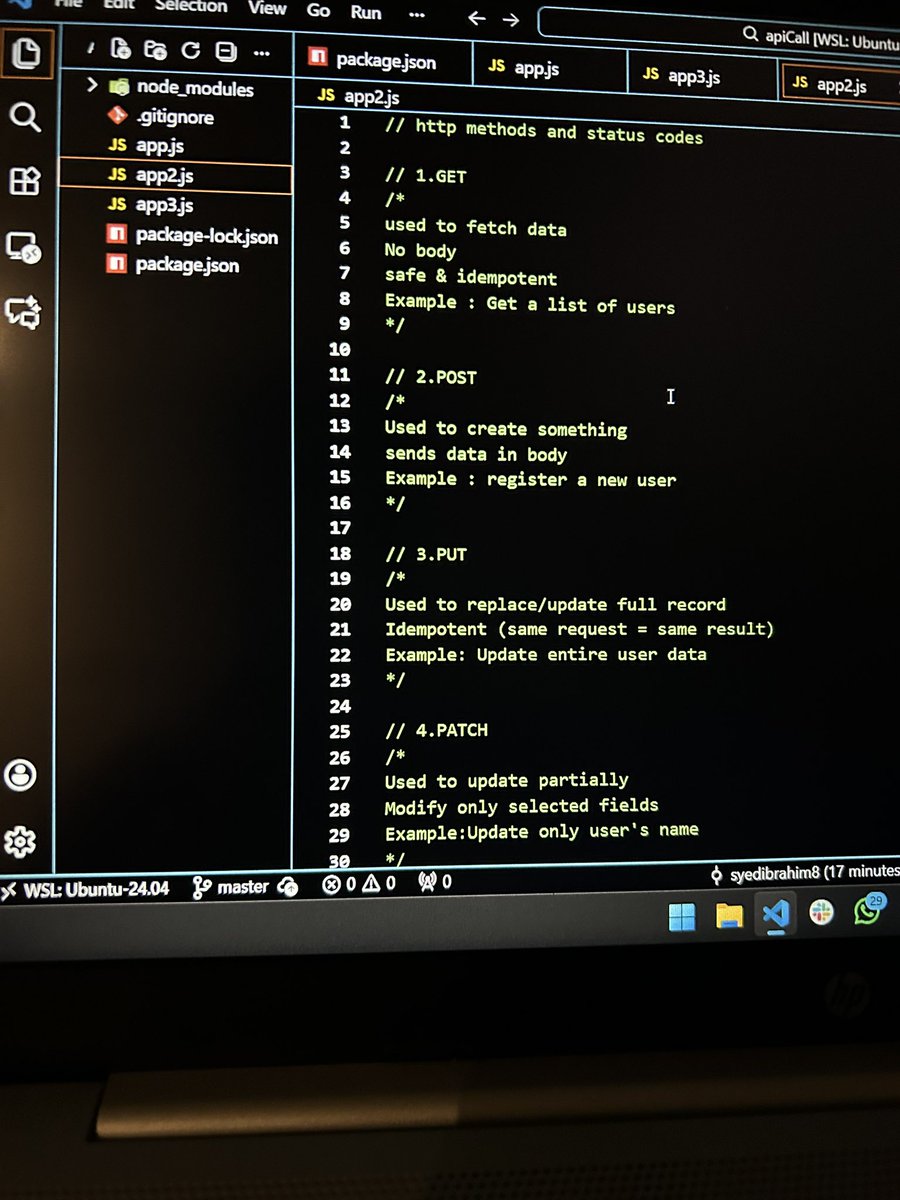 syedibrahimx8's tweet image. Day 19/100
Learning full stack development 

API | HTTP methods and status code
Axios package
OS package
Fetch()
.env

@merajismeraj 
@SadiyaSabera 
@0xsuhailroushan 
@codeforindia_ 

#100DayChallenge #javascript