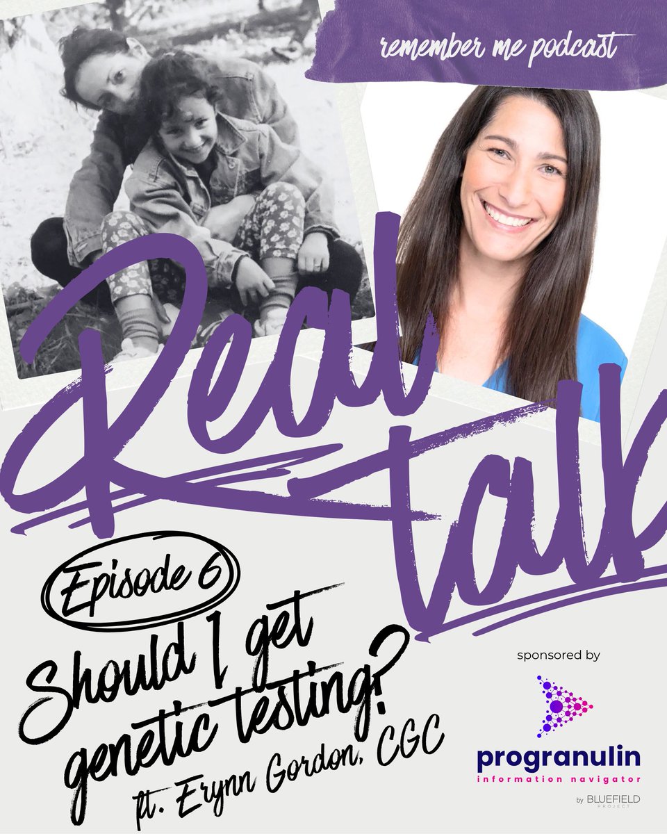 🎧 New on the #RememberMePodcast:  @ProgranulinNav shares expert insight on the role of #genetictesting in #FTD — when to consider it, what to expect, and how results can guide care and research.
Also featuring @CureGRN, @CureMAPTFTD &amp; @End_the_Legacy. 🔗 progranulinnavigator.org/resources/shou…