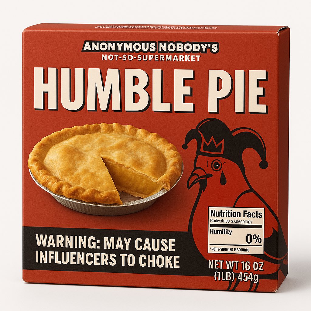 Anonymous Nobody’s Not-So-Supermarket just got a LIMITED EDITION shipment from the Bankruptcy Liquidation Sale at House Of Pranksy.

12 1/1 products commemorating this lovely time in the NFT space.

All Sales Final. 

Groceries.lol