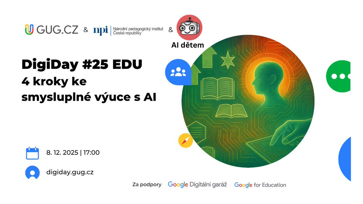 Iva_Jelinkova's tweet image. Znáte Digi Day?
Chcete se dozvědět, jak smysluplně využít AI ve výuce?
Čtěte nejnovější článek: i-sen.cz/clanky/media/s… 
#edtech #isencz #edutech #Education #ade2021