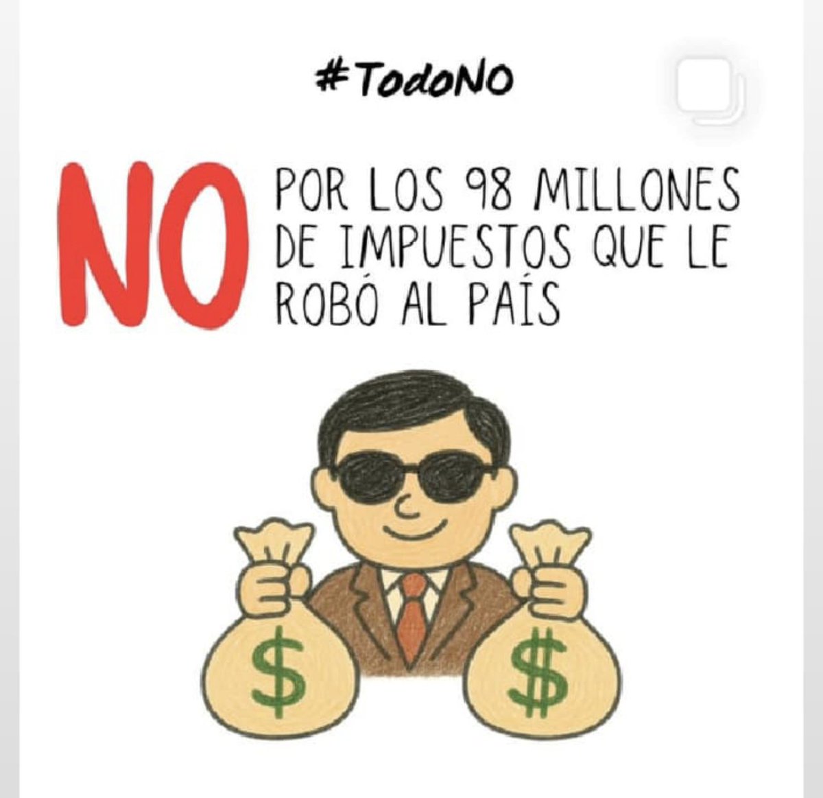 ❗🇪🇨 A quién usa la ley para perdonarse $90 millones en impuestos no se le debe responder ni el saludo, peor aún darle el Sí en su consulta popular.

Este domingo, para cuidar lo que importa, #TodoNO #NOchchNO 🫶🏼🌱