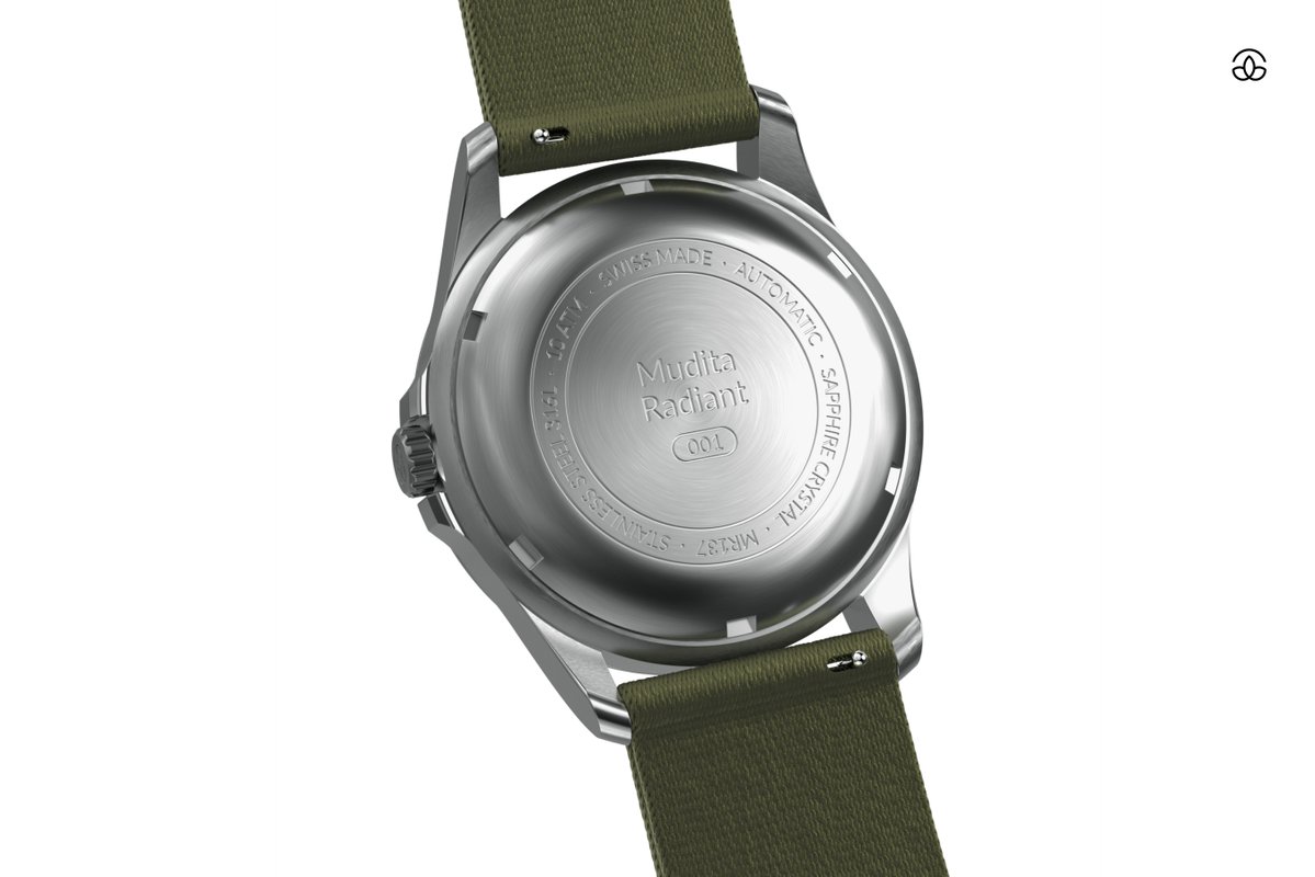 hyperstarter's tweet image. Built for real life. The Mudita Radiant watch series combines brushed 316L stainless steel, sapphire crystal with anti-reflective coating, crown guard protection, and 10 ATM water resistance. Quick-release straps made from sustainable vegan materials. #wearemudita #earlybirds