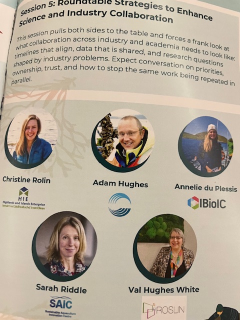 Roslinnovation's tweet image. Final day of #SSIA2025 opened with Woman in Scottish Aquaculture (WiSA) discussing women in leadership roles and challenges in the industry.
In the afternoon, @Roslinnovation Director participated in a panel discussion &apos;Strategies to Enhance Science and Industry Collaboration&apos;.