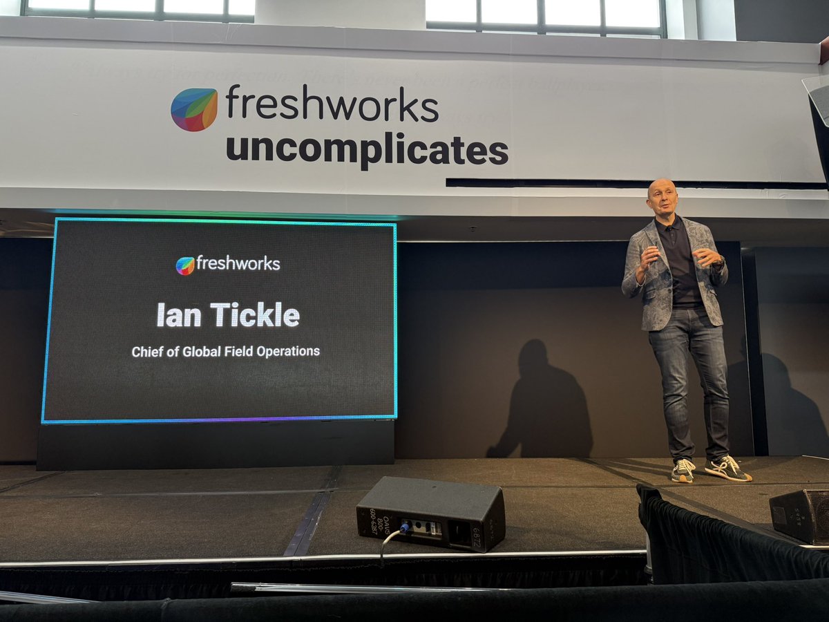 lizkmiller's tweet image. Getting @freshworks #Refresh kicked off with Ian Tickle