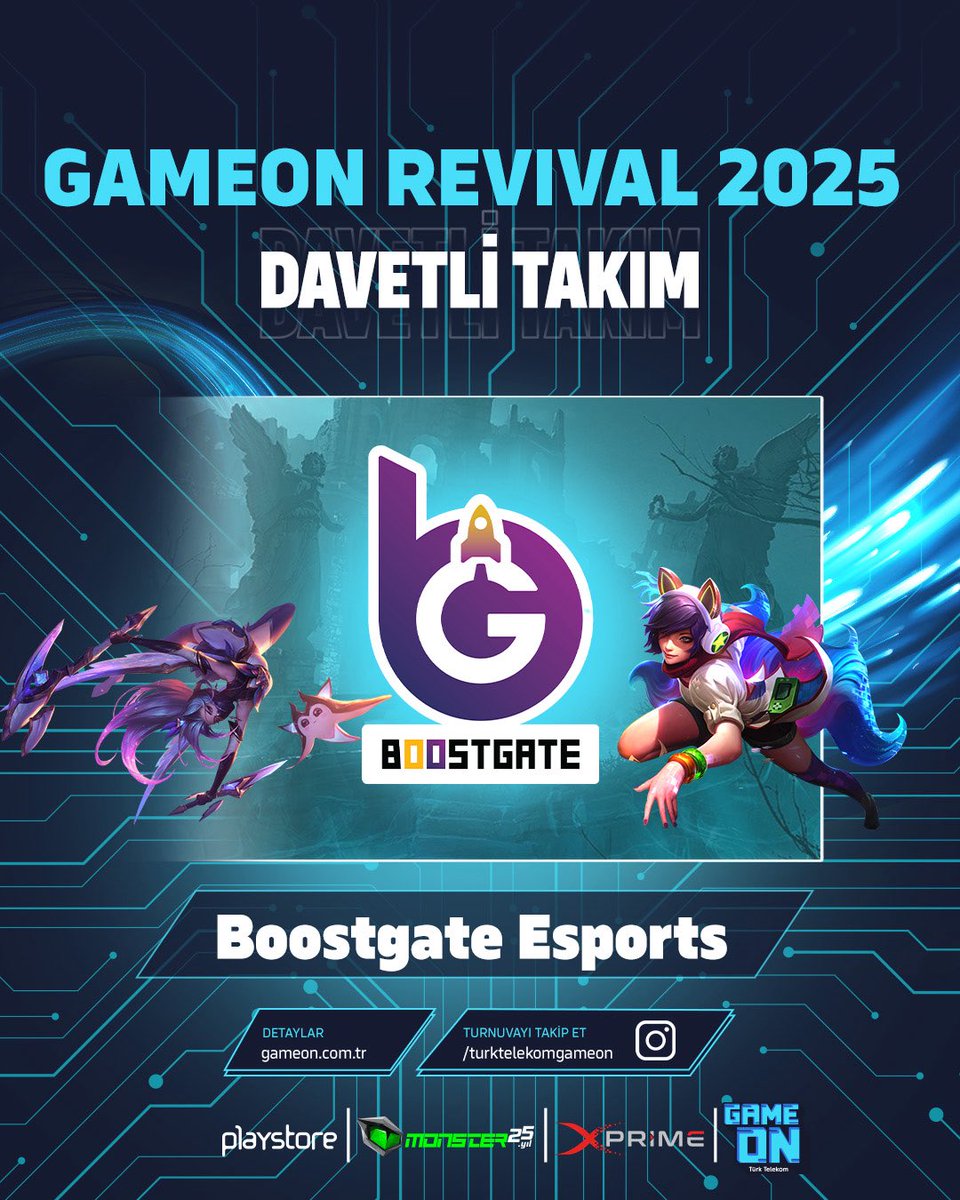 Sınır tanımayan oyun tarzıyla Boostgate Esports, GAMEON Revival 2025'te bizimle!
