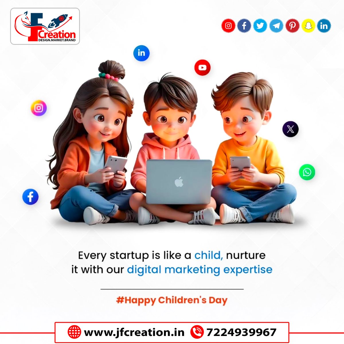 jf_creation's tweet photo. Happy Children's Day
Website - https://t.co/TMZoqoxtb7
E-Mail -jatfilmscreation@gmail.com

#jfcreation #JFC #jatfilmscreation #JF_Creation #BalDiwas #ChildrensDay #DPSRatlam #BrightFutures #baldiwas2025 #ChildrensDay #ChildrensDayCelebration2025 #design #socialmediamarketing https://t.co/oHP1MCBbYV