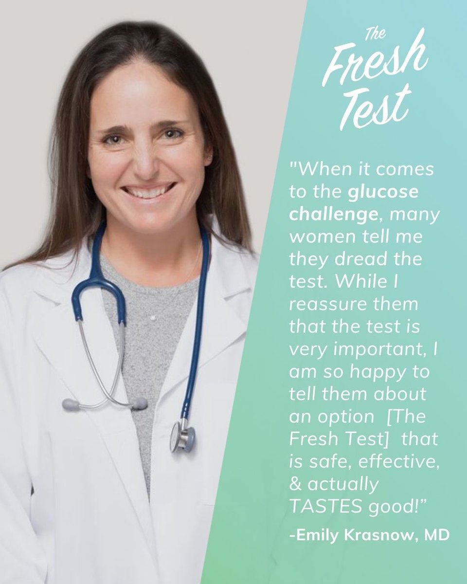 Many women dread the glucose test…But what if it didn’t have to be that way?

At The Fresh Test we’re honored to provide a solution trusted by leading physicians like Dr. Emily Krasnow — one that helps moms feel more comfortable while maintaining the highest clinical standards.