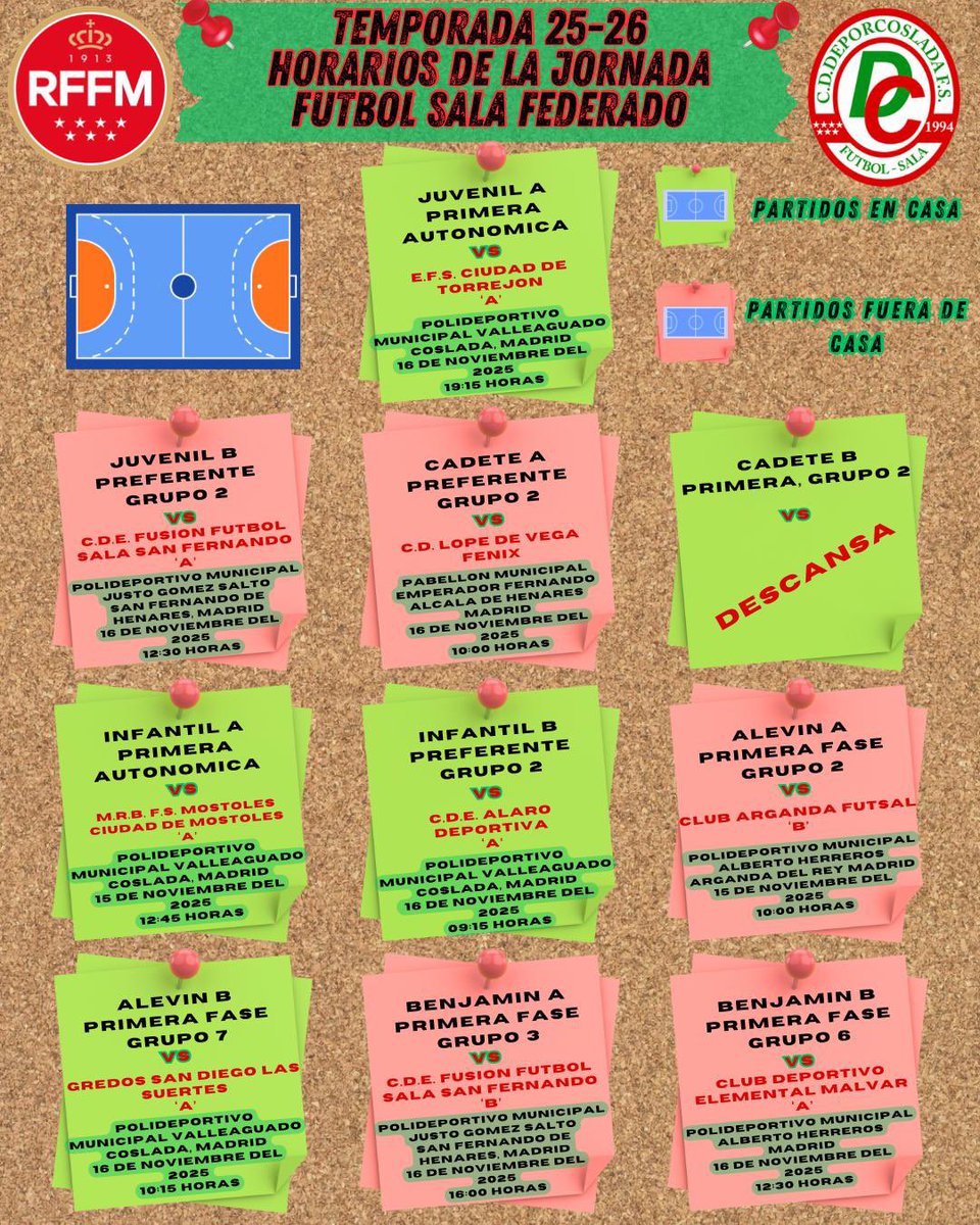 DeporcosladaFS's tweet photo. Nueva jornada de Liga para nuestros equipos federados 💚❤️ https://t.co/LUzykIc7t9