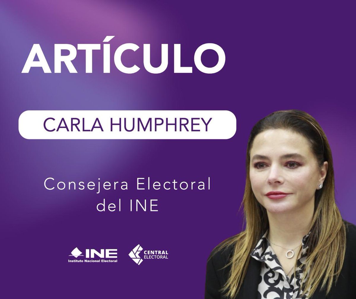 #ParaLeer ✍🏻 | <a href="/QuadratinMexico/">Quadratín México</a> publica artículo de la Consejera <a href="/C_Humphrey_J/">Carla Humphrey</a> 

Consúltalo aquí mexico.quadratin.com.mx/la-voz-de-la-i…